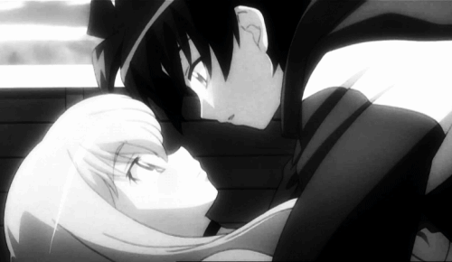 Anime Kiss Familar Of Zero GIF - Anime Kiss Anime Kiss - Discover & Share  GIFs