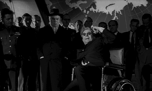 Dr strangelove dr strangelove or how i learned to stop worrying and love  the bomb peter sellers GIF - Find on GIFER