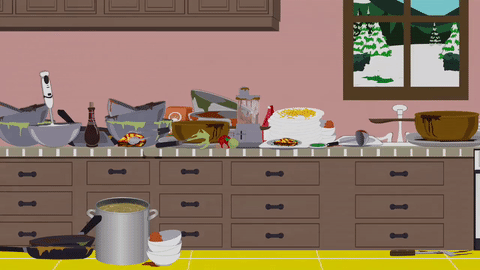 Kitchen dirty dishes GIF - Find on GIFER