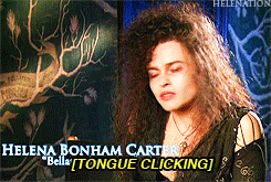 Image result for helena bonham carter tongue clicking gif