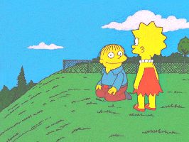 Simpsons lisa rolling GIF - Find on GIFER