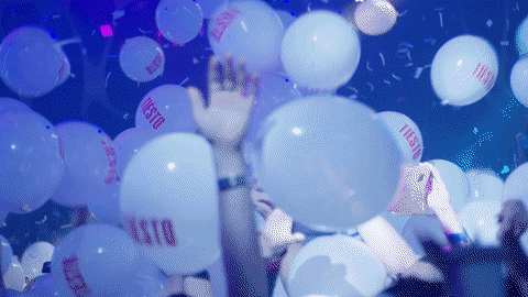 Party concert balloons GIF.