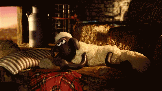 GIF shaun the sheep tired sleep - animated GIF on GIFER