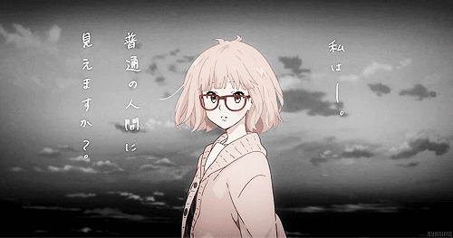 Mirai kuriyama anime monochrome GIF - Find on GIFER