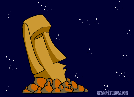 GIF easter island funny animation animated GIF on GIFER