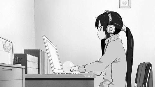 Anime gamer girl gif