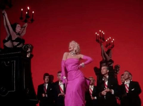 Marilyn monroe spotlight gentlemen prefer blondes GIF - Find on GIFER
