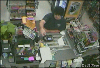 GIF robbery man store - animated GIF on GIFER