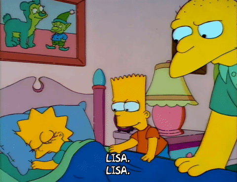 Lisa Simpson Bart Simpson High Five Sleep GIF