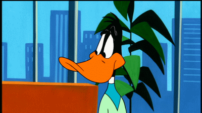 Animated GIF: looney tunes comic daffy duck.