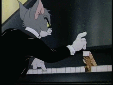 Image result for tom jerry piano gif
