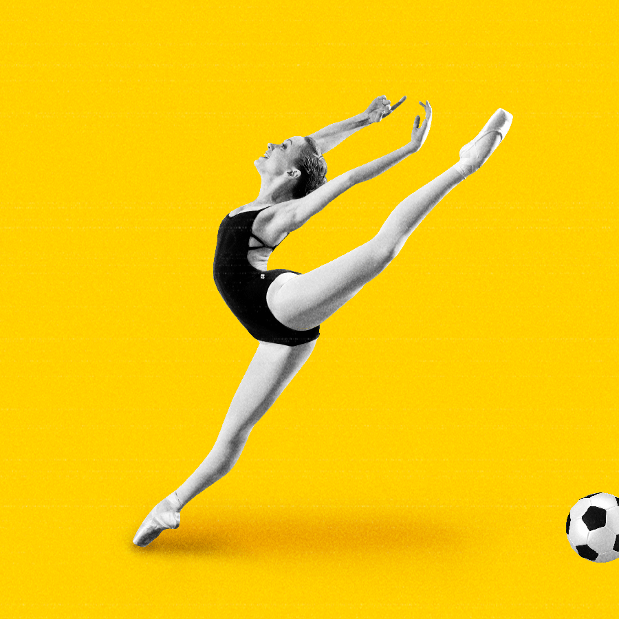 Collage football ballet GIF Find on GIFER