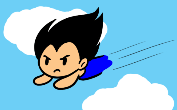 Résultat de recherche d'images pour "vegeta fly gif"