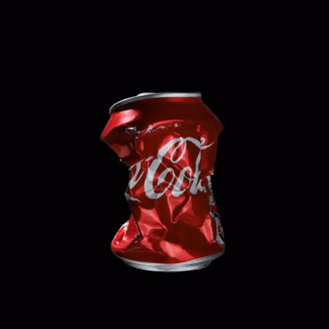 Image result for crush coke can gif