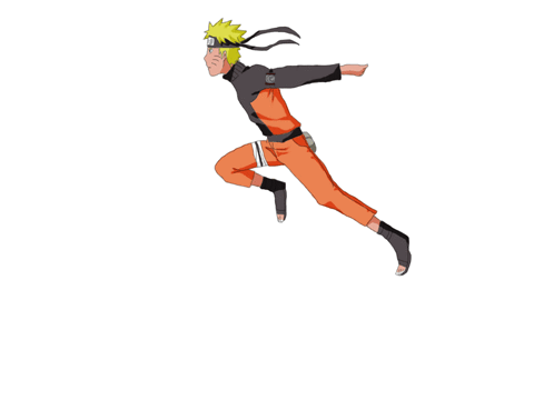 Pixel Naruto Running Gif