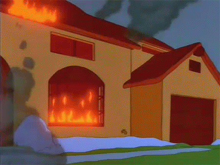 House On Fire Gif Animation