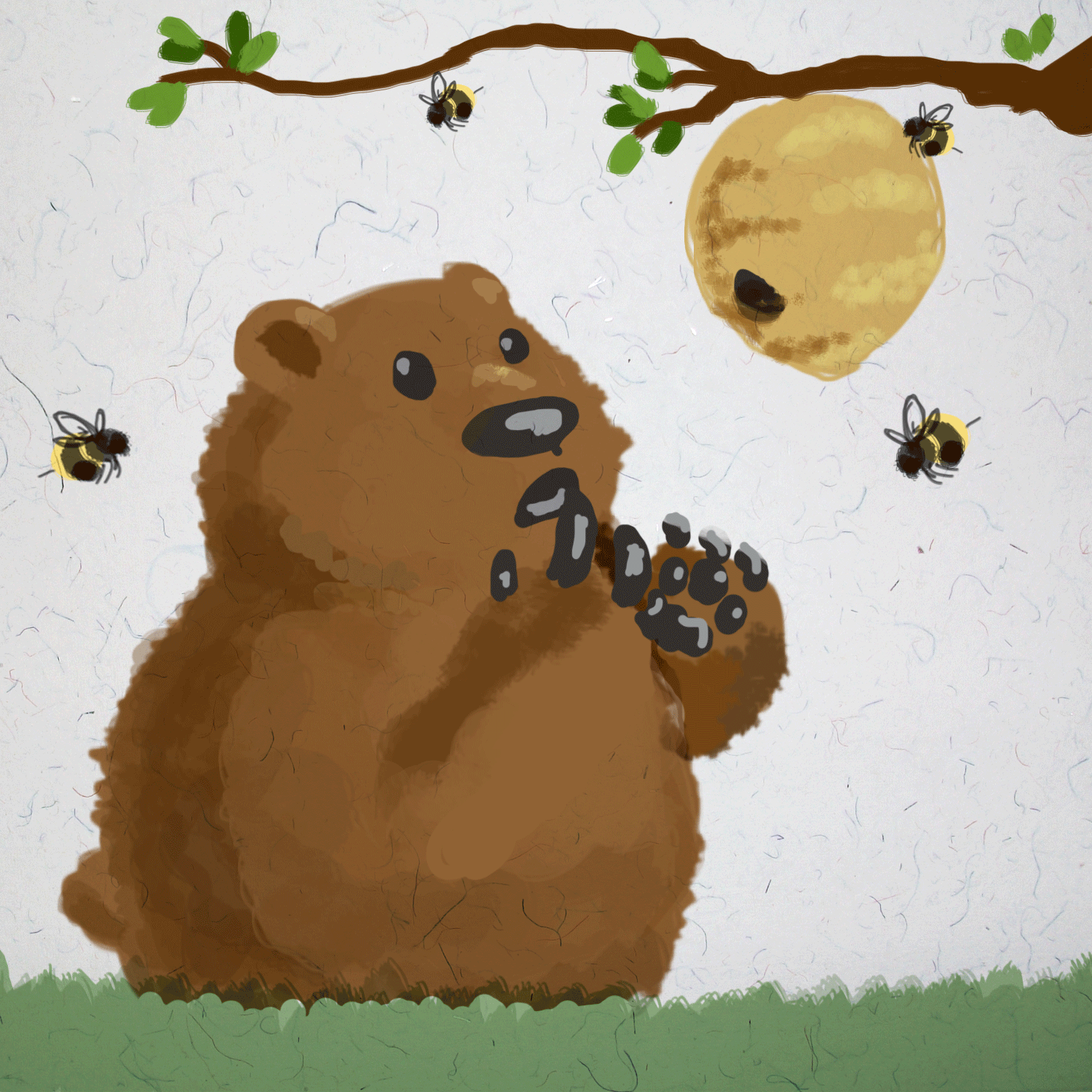 Медвежонок на дереве. Медведь рисунок. Мишка и мед. Мультяшные медведи.