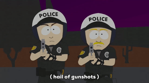 GIF policia policial arma - GIF animado em GIFER