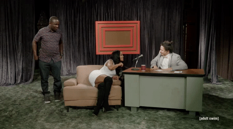 On this animated GIF: eric andre show season 4 we go forward