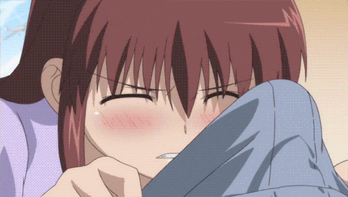 Anime girl blow kiss