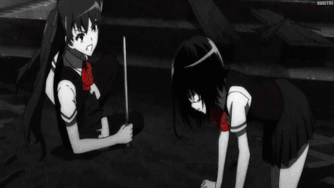 Anime girl gore gif