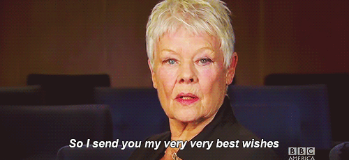 Best wishes good luck judi dench GIF on GIFER - by Peribor