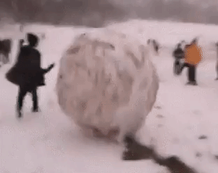 Clip de boule de neige de neige, clip de boule de neige drôle
