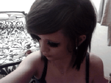 Black Emo With Pigtails Hair
