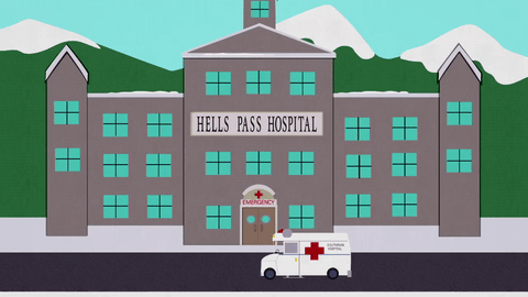 GIF building hospital ambulance - animated GIF on GIFER