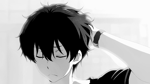 Anime guy smiling gif