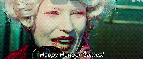 Resultado de imagem para happy hunger games gif