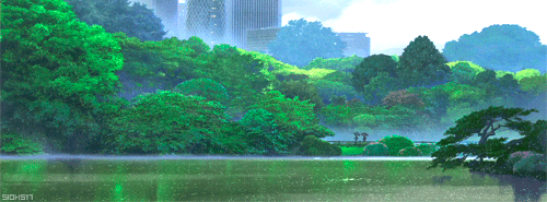Scenery GIF - Find & Share on GIPHY  Nature gif, Garden of words, Anime  scenery
