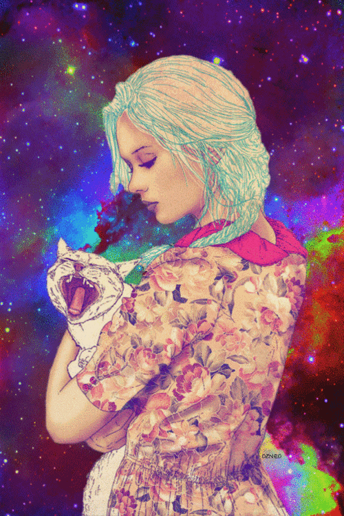 Galaxy love cat GIF - Find on GIFER