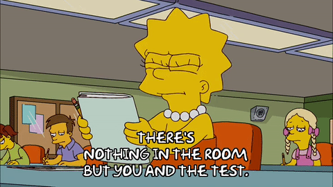 There's nothing in the room but you and the test