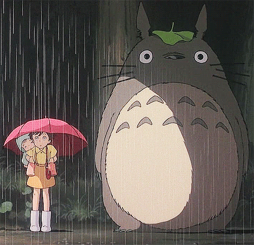 Totoro Rain Gif
