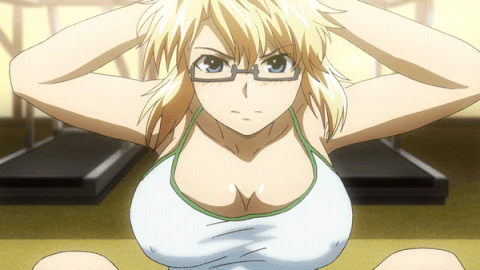 Anime cleavage gif