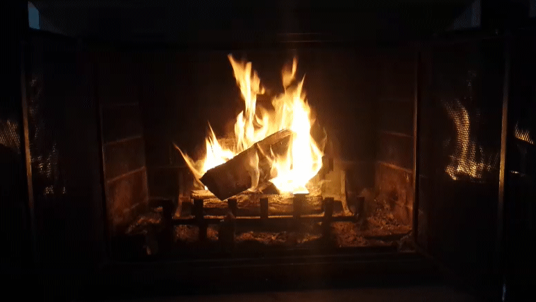 Cozy fire GIF.