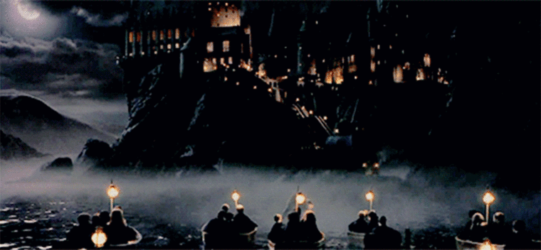 Hogwarts in the night