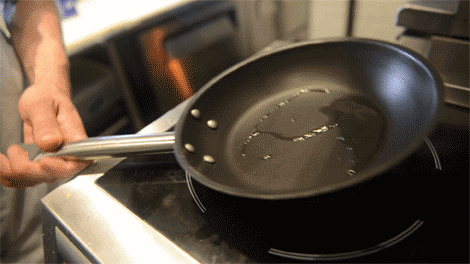 GIF chef fry frying pan - animated GIF on GIFER