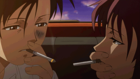 Anime-girl-smoking GIFs - Get the best GIF on GIPHY