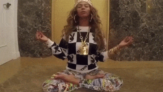 Image result for beyonce meditation gif
