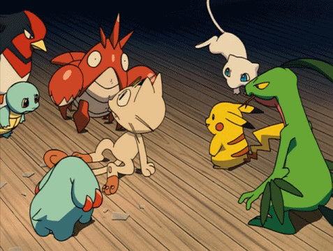 GIF pikachu mew meowth - animated GIF on GIFER