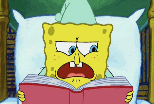 Reading spongebob GIF - Find on GIFER