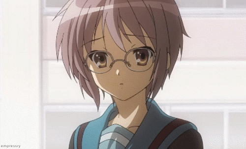 anime girl with glasses tumblr gif