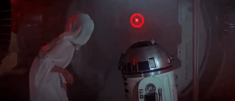 Image result for leia and r2d2 gif
