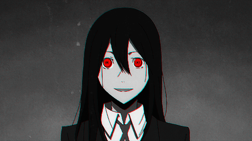 Creepy anime girl gif