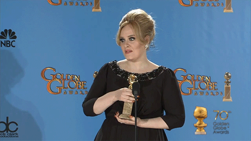 Adele golden globes skyfall GIF - Find on GIFER