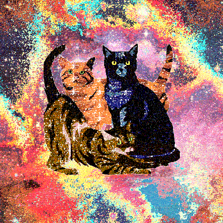 trippy space cat gif