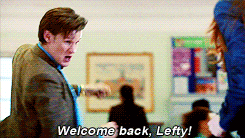 Image result for doctor who welcome back gif