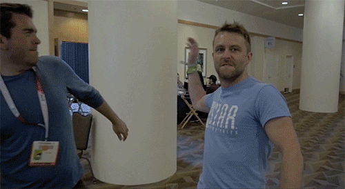 Running-high-five GIFs - Get the best GIF on GIPHY